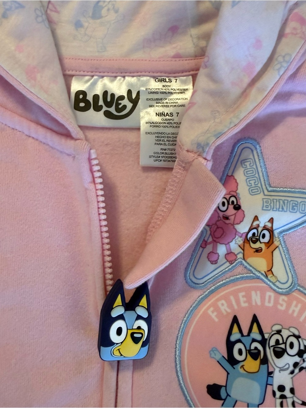 Bluey Girl’s jacket - size 7 - Picture 4 of 5